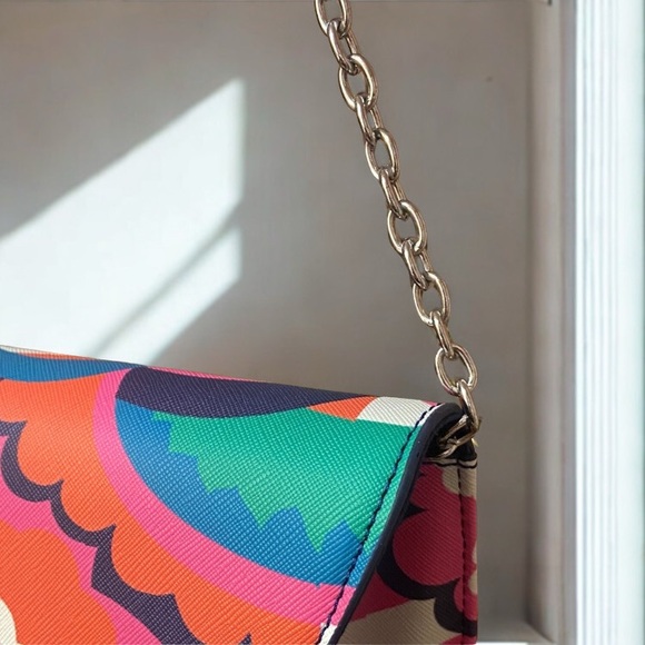 Trina Turk NWT Multicolor Floral Cloud Abstract Printed Tote Clutch 12.5x6x2 - Picture 9 of 9